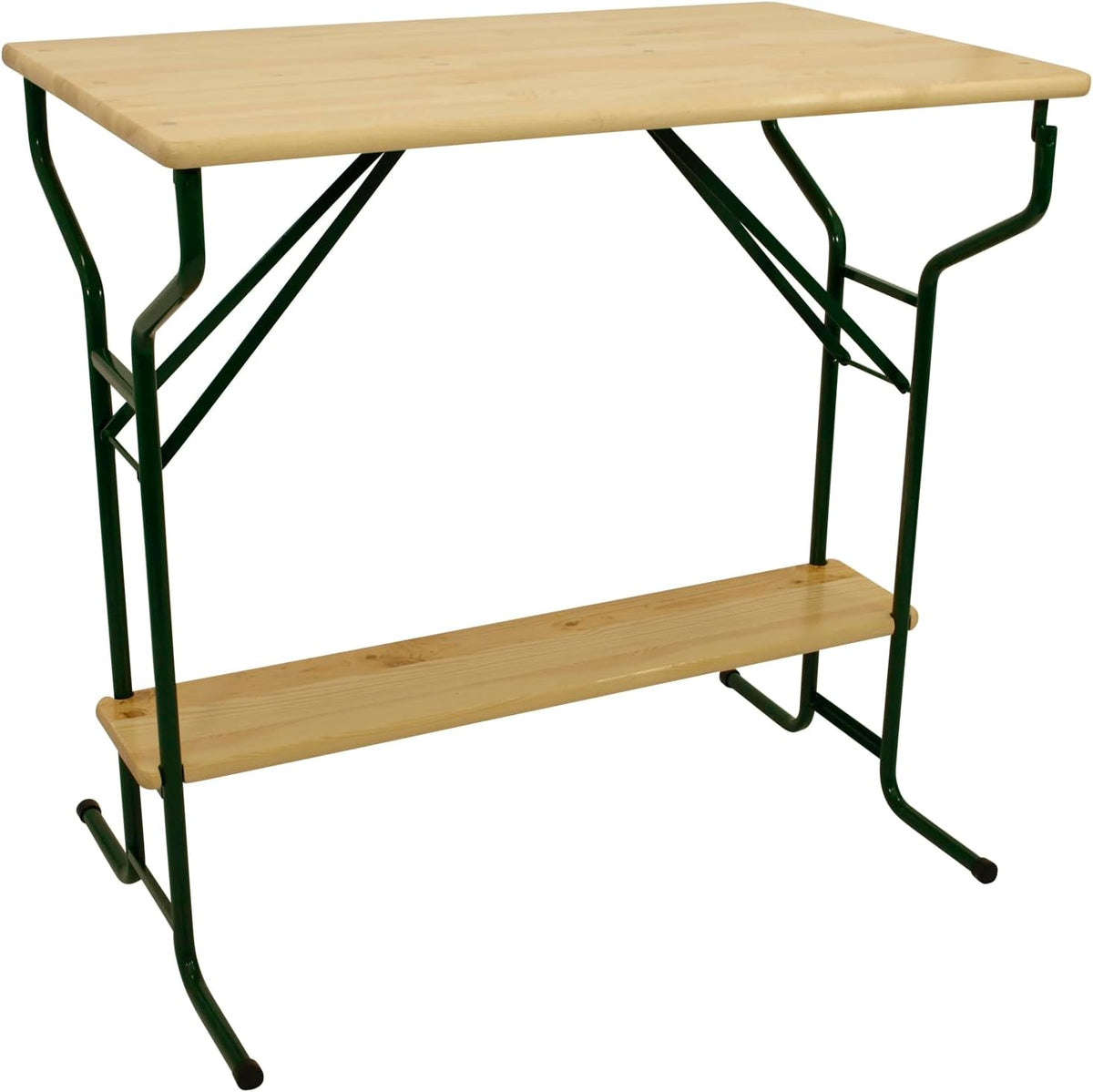DEGAMO Bartische & -theken, 70 x 113 cm, 110 cm, transparent, Stehtisch Bartisch Bamberg, Gestell Stahlrohr dunkelgrün