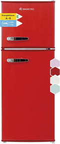 magictec Kühlschrank, Weiß, Retro mit Gefrierfach