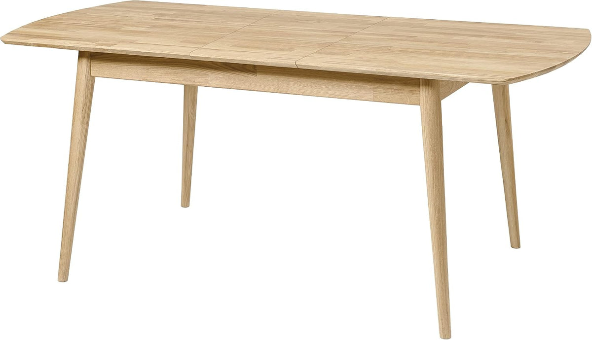 Nordic Story Esstisch, 180 x 90 x 75 cm, Eiche, Scandi (ausziehbar) • Tisch für Küche, Esszimmer & Wohnzimmer • Massivholz • Gebleicht •