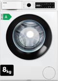 Vestel Waschmaschine, 8 kg, Weiß/Schwarz, WMI 86341 Frontlader, 1400 U/min, Energieeffizienzklasse A, Inverter-Motor