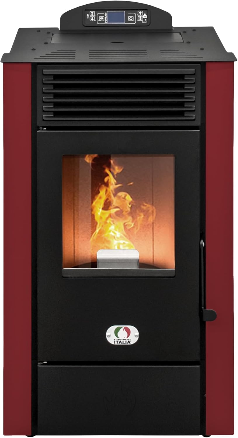 STUFE A PELLET ITALIA Pelletheizungen, 10 KW, Schwarz, Alaska WiFi