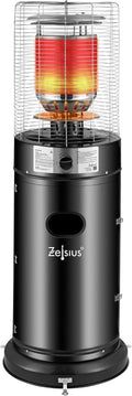 Zelsius Heizstrahler, 11 kW, Schwarz/Silber, Gas 'Zermatt'