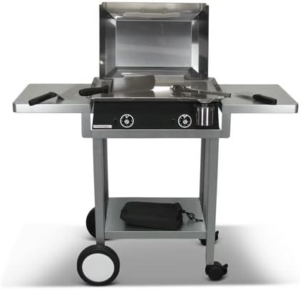 Planchaelec Elektrische Grillpfannen, 2400 W, 16 cm, Weiß, Set Elektrische Grillplatte Classic 600, Trolley Monceau + Zubehör