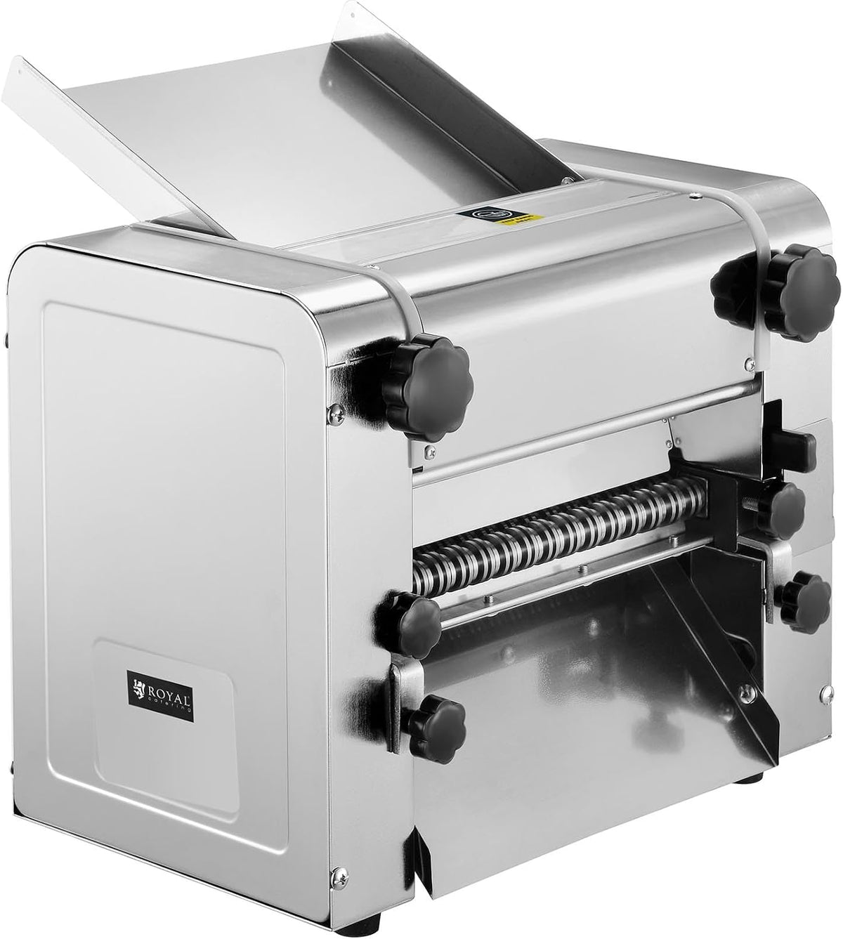 Royal Catering Nudelmaschinen, 26 cm, 600 W, 14 mm, Edelstahl, Schwarz, Elektrische Nudelmaschine 1 bis Teigstärke