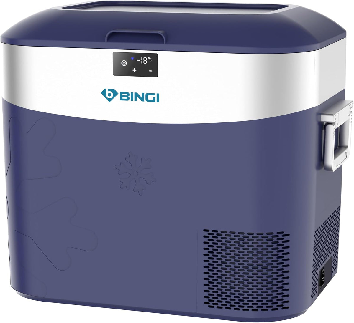 B BINGI Gefrierschrank, 230 V, 22 L, 24 V, Blau/Weiß, Kompressor Kühlbox Tragbarer Auto Kühlschrank 12/ DC und AC