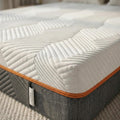 BSS BEDDING Matratze, 140x200 cm, 22 cm, Weiß/Grau/Orange, Kaltschaum, hoch, H3 H4 mittelfest, 7-Zonen Memory Foam
