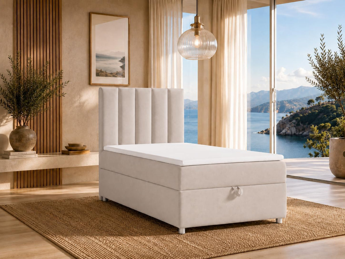 For Home Boxspringbett, Braun, Trinity K10 90x200, Stauraum mit Topper