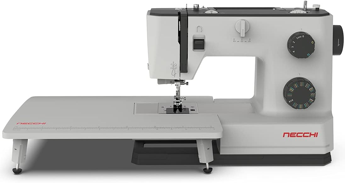 Necchi Overlock-Nähmaschinen, Schwarz, Q132A Nähmaschine, innen aus Aluminium-Druckguss, Schale aus ABS, Regular