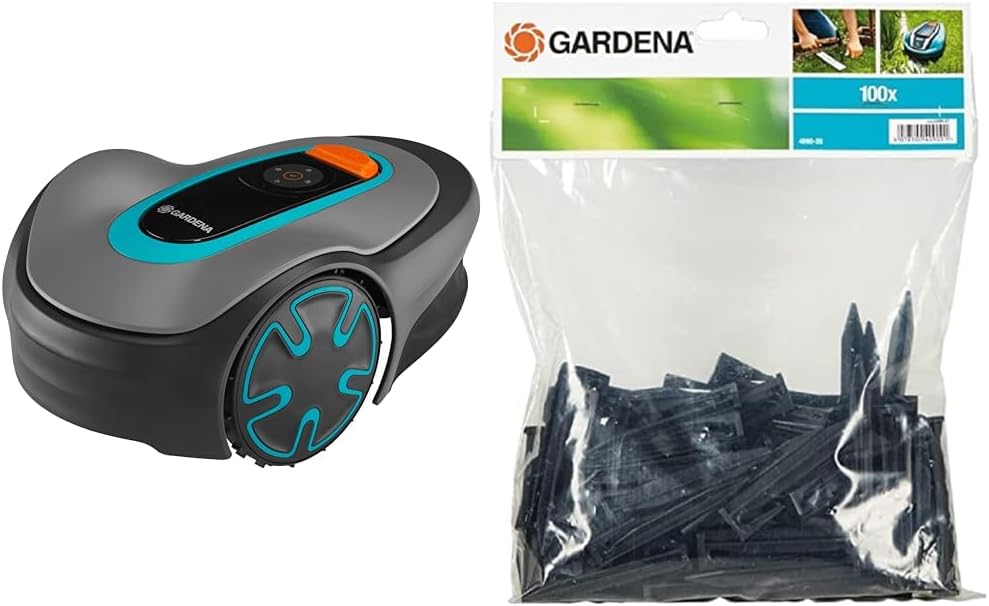 Gardena Mähroboter, 250 m, Schwarz/Grau, SILENO minimo ² & Haken: -Zubehör, Set aus 100 Haken