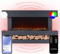 Klarstein Elektrokamin, 2000 W, Schwarz, Deko Kamin mit LED-Flammen, Elektro Kamin mit Heizung, Elektrischer Sparsamer Elektrisch
