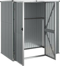 Gerätehaus Gecheer, 161x89x161 cm, Verzinkter Stahl, Metall, Kunststoff, Grau