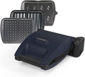 LAGRANGE Waffeleisen, 1200 W, Schwarz, , Wendbar auf Sockel, Multifunktional, 3 Plattensets inklusive (Waffel