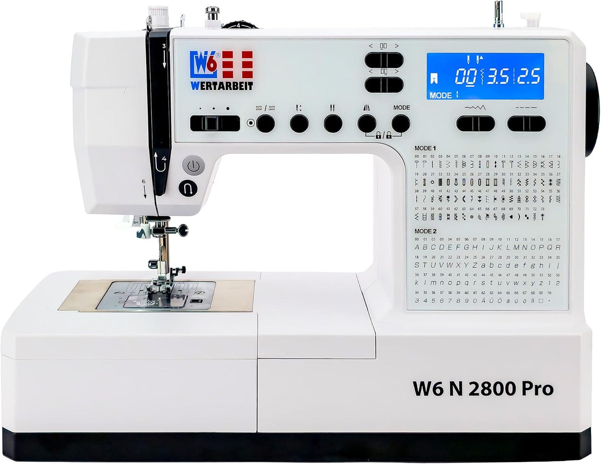 W6 WERTARBEIT Elektronisch gesteuerte Nähmaschinen, Weiß, N 2800 Pro Nähmaschine (Freiarm Super Computer-Nähmaschine