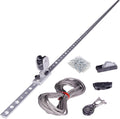 Toldoro Schlitten, Schwarz, Höheneinstellung Set für Sonnensegel für Masten, Stangen und Holzpfosten/Sonnensegel Flaschenzug rostfrei &