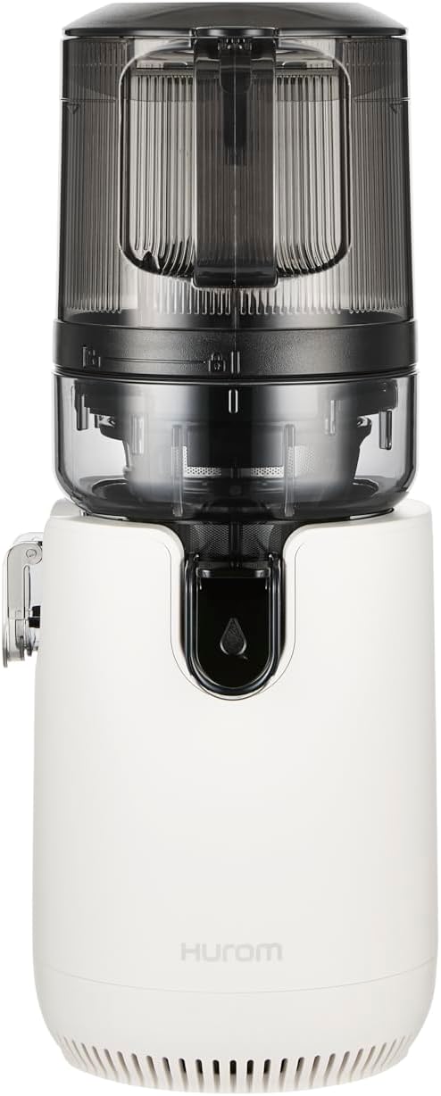 Hurom H330P Mastizier-Entsafter mit einer Schnecke, 1.6 L, 150 W, Weiß/Schwarz