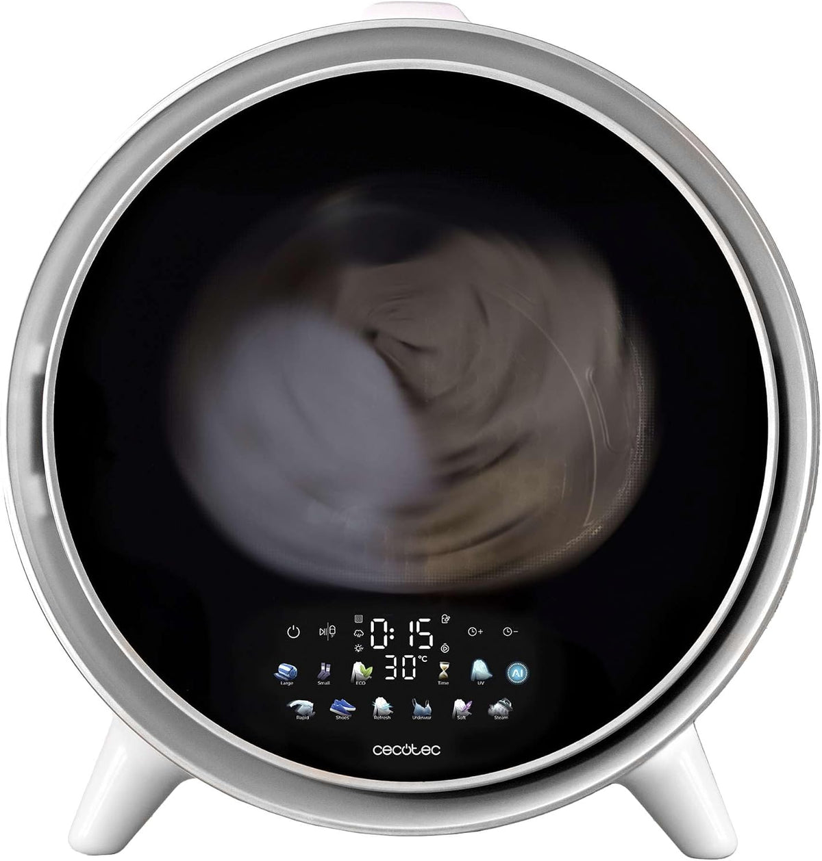 Cecotec Wäschetrockner, 3600 V, 3 kg, Schwarz, Kompakter Ablufttrockner Bolero DressCode Dry Dark, 12 Programme, Klasse A