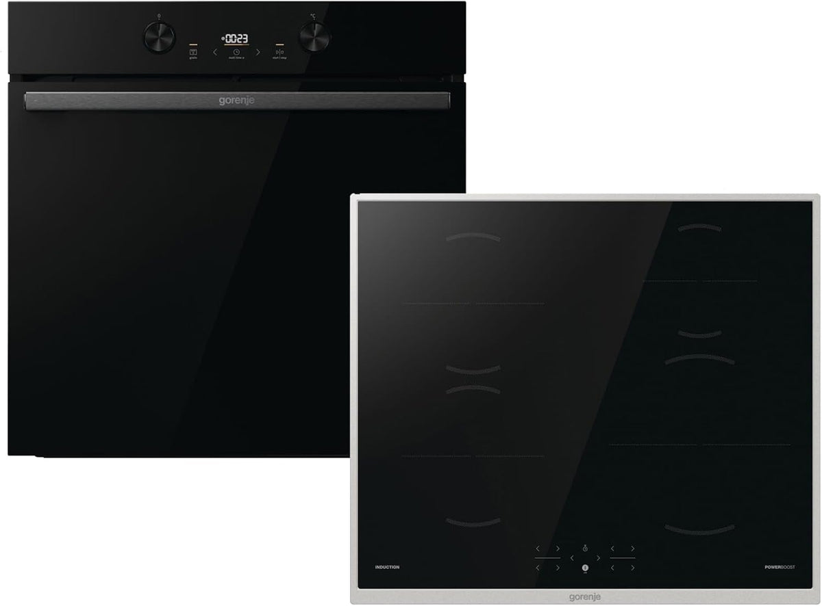 Gorenje Backofen, Schwarz, Dark Pepper Set SID - BOS6737E20FBG + Induktionskochfeld