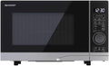 SHARP Mikrowelle, 700 W, 900 W, 20 L, Silber, YC-PG204AE-S 2 in 1, Grill, Halbdigitale Steuerung, Freistehend