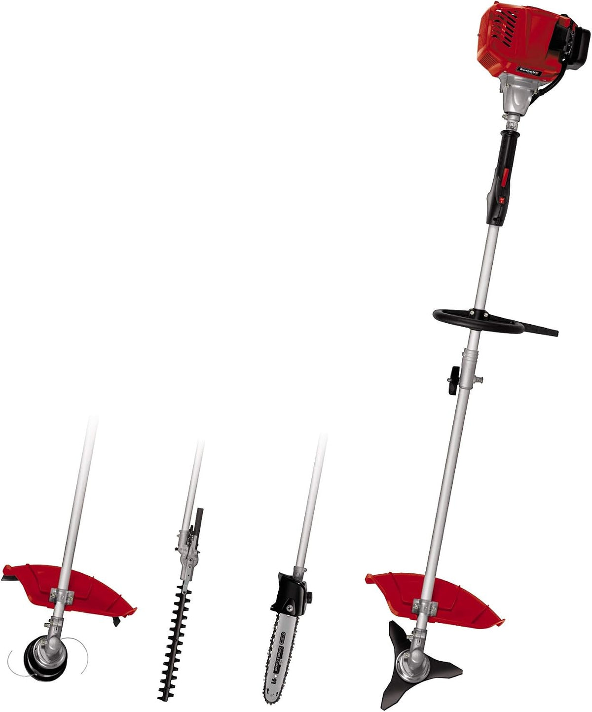 Einhell Heckenschere, 25,5 cm, 39,5 cm, 1,5 KW, 42 cm, Rot/Schwarz/Silber, Benzin-Sense Multitool GC-MM 52 I AS (