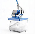 Garvee Eismaschine, 300 kg, 300 W, 50 L, Silber, Professioneller Eiscrusher, 4 Edelstahlklingen, Doppel-Schneide, Behälter