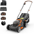 WORX Rasenmäher, 40 cm, 0 Ah, 40 V, Schwarz/Orange, Nitro WG734E Profi Akku-, Schnittbreite, Elektrischer (inkl. 2x4