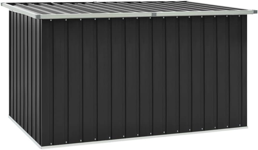 homiuse Werkzeugkasten, 171 x 99 x 93 cm, Anthrazit, Gartenbox Aufbewahrungsbox Aufbewahrungstruhe Gartentruhe