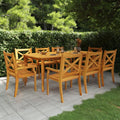 MNISDFL Essgruppe, Akazien-Massivholz, mit Öl behandelt, Schwarz, Terrassenmöbel Gartensofa Möbelsets Gartenlounge Set