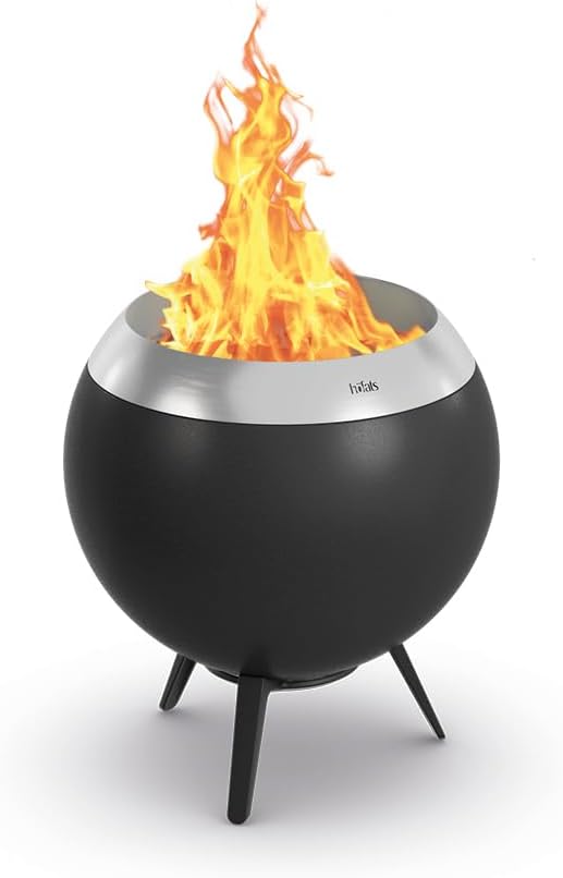 höfats Feuerschalen & -körbe, 45 cm, Silber, Moon 45 rauchfreie Feuerschale mit niedrigem Fuß