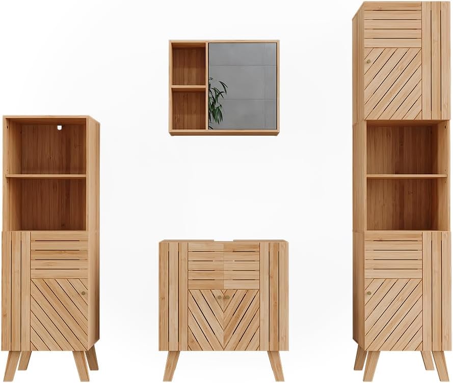 Vicco Komplettprogramme, 60 cm, Das Badmöbel-Set besteht aus pflegeleichtem 12 mm MDF. Der Spiegel aus 4 mm Glas., Grau