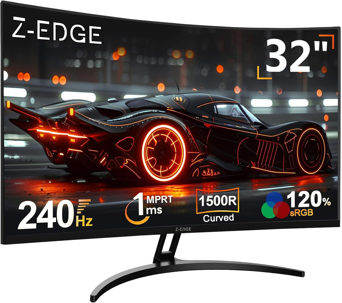 Z Z-Edge Monitor, 32 Zoll, Schwarz, Z- Curved Gaming 240Hz 1ms VA 1500R 1080P