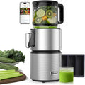 Anybear Entsafter, Mixer, Zerkleinerer, 124 mm, 350 W, Schwarz, Entsafter mit Einfüllschacht Slow Juicer