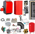 ThermoFlux Pelletheizungen, 24 kW, Rot/Schwarz/Weiß/Gold/Schwarz, ATMOS Pelletkessel, Komplettset 5