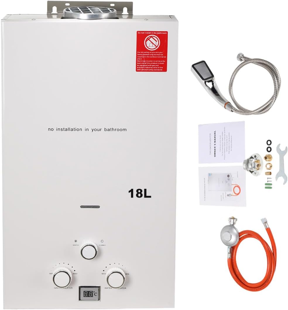 Cozyel Baumarkt,Klempnerarbeiten,Durchlauferhitzer & Ersatzteile, 36KW, 18 L, Weiß
