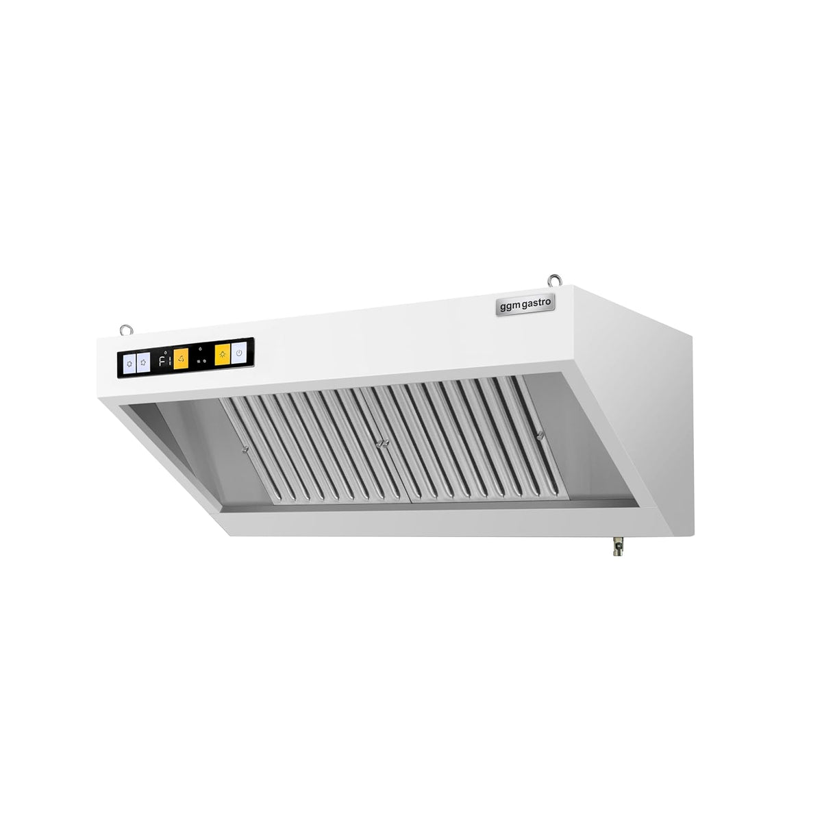 GGM Dunstabzugshaube, 1200 mm, Schwarz, Gastro Wandhaube mit Motor