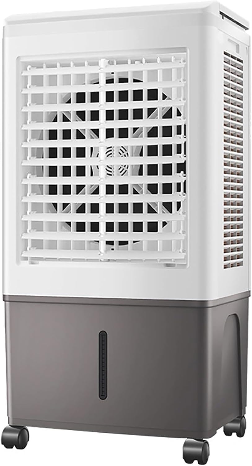 QYOEGSQ Turmventilator, 220 Watt, Weiß, 3-in-1-Verdunstungsluftkühlerventilator, 3 Geschwindigkeiten