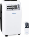 SereneLife Klimaanlage, 3,5 kW, 42 dB, 37 m, Weiß/Schwarz, Mobile 12000 BTU, mit Heizfunktion, Für Zimmer bis ²