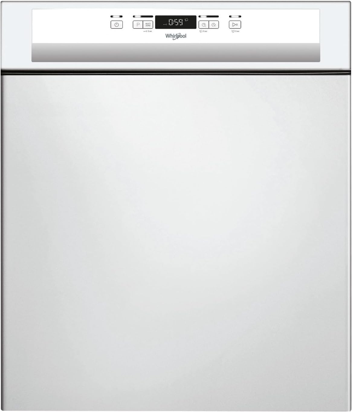 Whirlpool Geschirrspüler, 60 cm, Edelstahl, WBC 3C26 teilintegrierter / /NaturalDry - automatische