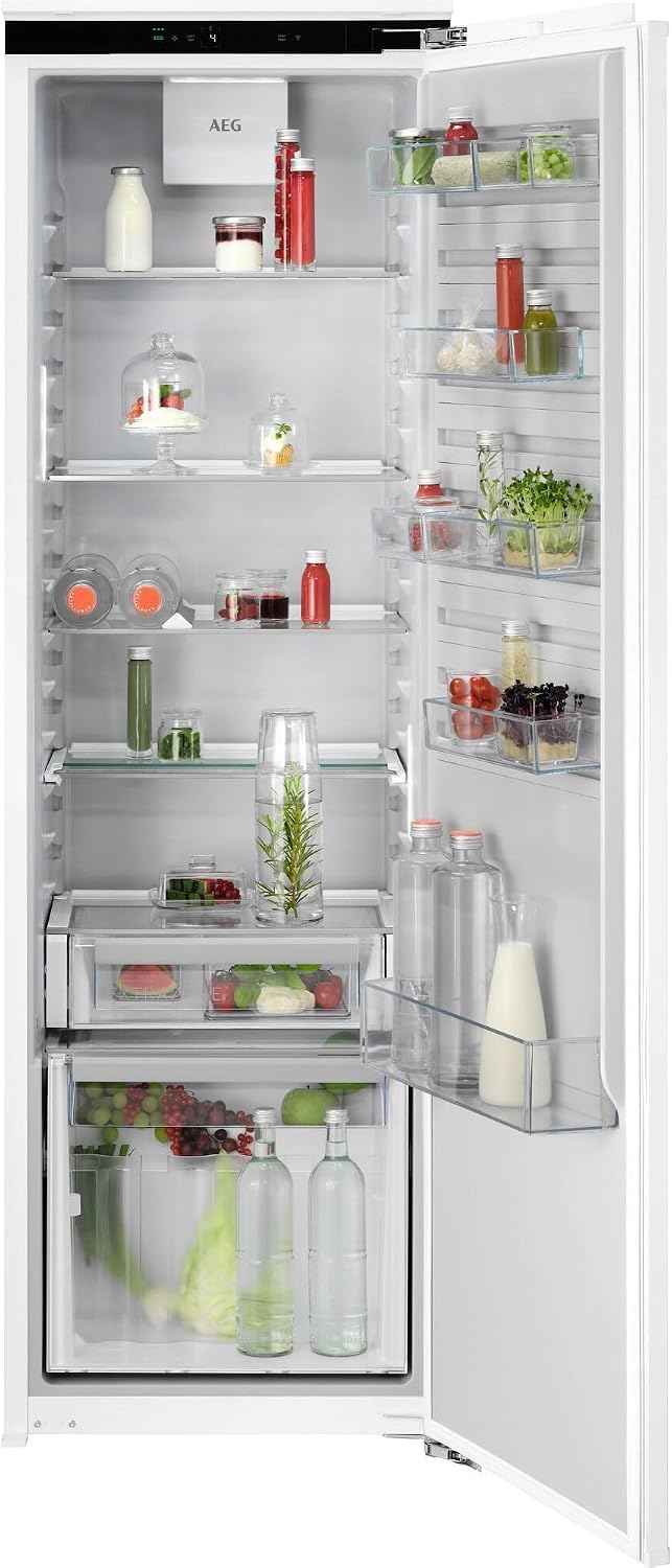 AEG Kühlschrank, 178x56 cm, 307 L, Weiß, Einbau, Serie 6000 DynamicAir-gleichmäßige Kühlung je Ebene, Kühlen, CustomFlex