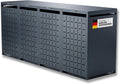 Metzler Mülltonnenbox, 240 L, Anthrazit, 4er mit Quadratmuster, Metall Mülltonnenverkleidung für 4 Tonnen abschließbar