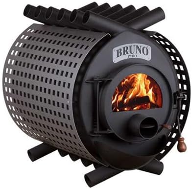BRUNO Kaminofen, 22 kW, Schwarz, Werkstattofen Pyro IV