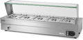 vertes Buffetschrank, 5x GN 1/2 (150 mm Höhe), 1500 W, 10 L, Silber, Speisenwärmer Buffetwärmer Wärmebehälter Für Speisen