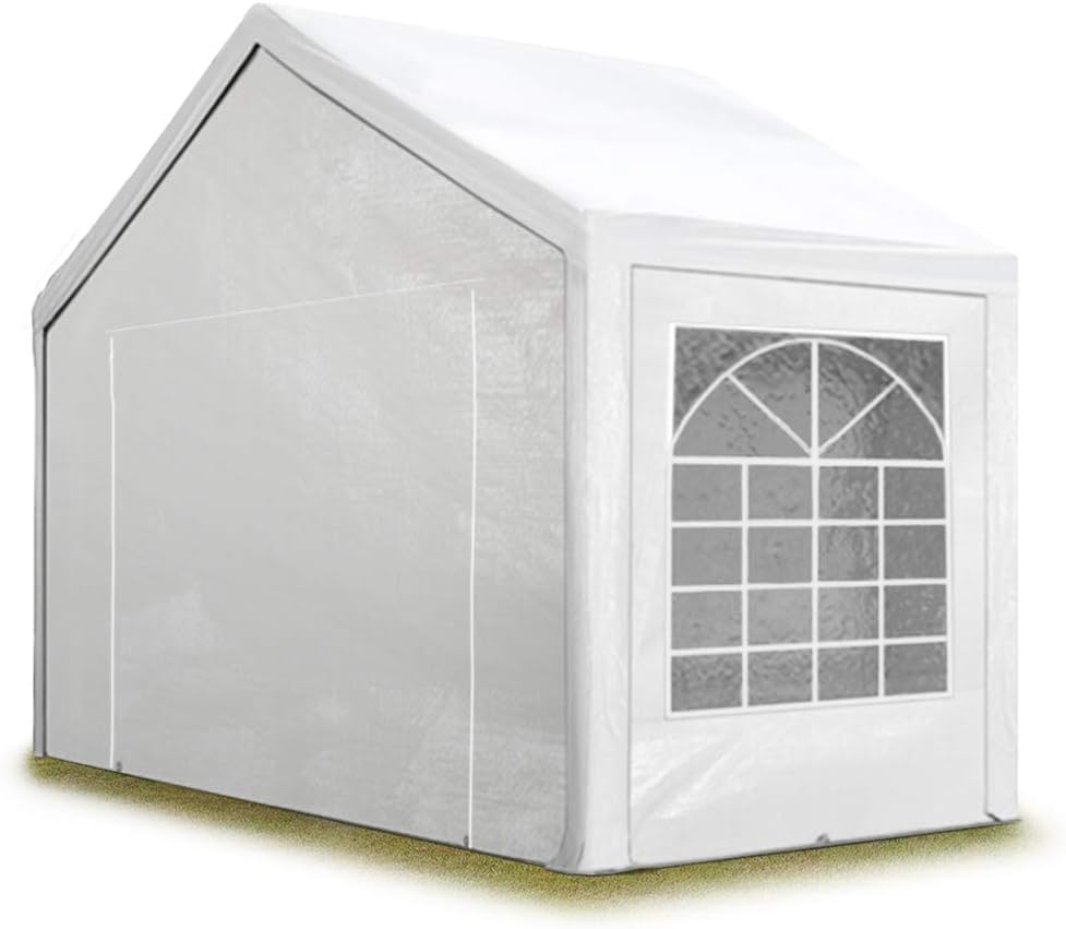 TOOLPORT Pavillon, Weiß, Partyzelt 3x2 m in PE Plane 350 N Wasserdicht UV Schutz