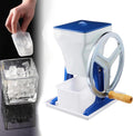 Manueller Eiswürfelmaschine, Silber, Eiszerkleinerer mit robusten Edelstahlklingen, feiner Eisrasierer für Schneekegel