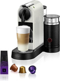 Nespresso Kaffeemaschine, Schwarz, DE'LONGHI CitiZ & Milk Weiß Original Kapselmaschine