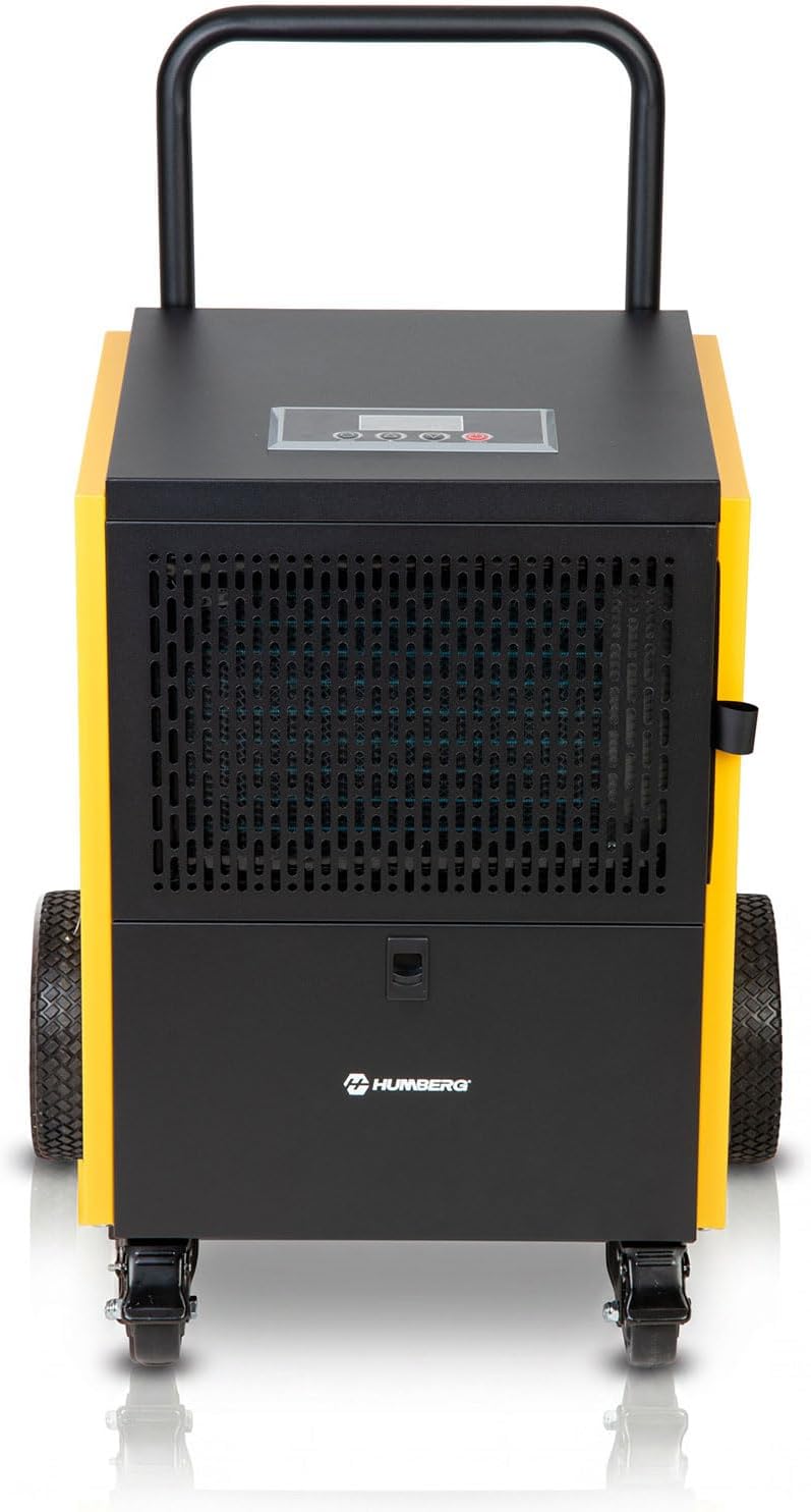Humberg Luftentfeuchter, 60 l, Weiß, Bautrockner mit Kondensatpumpe bis /24 h