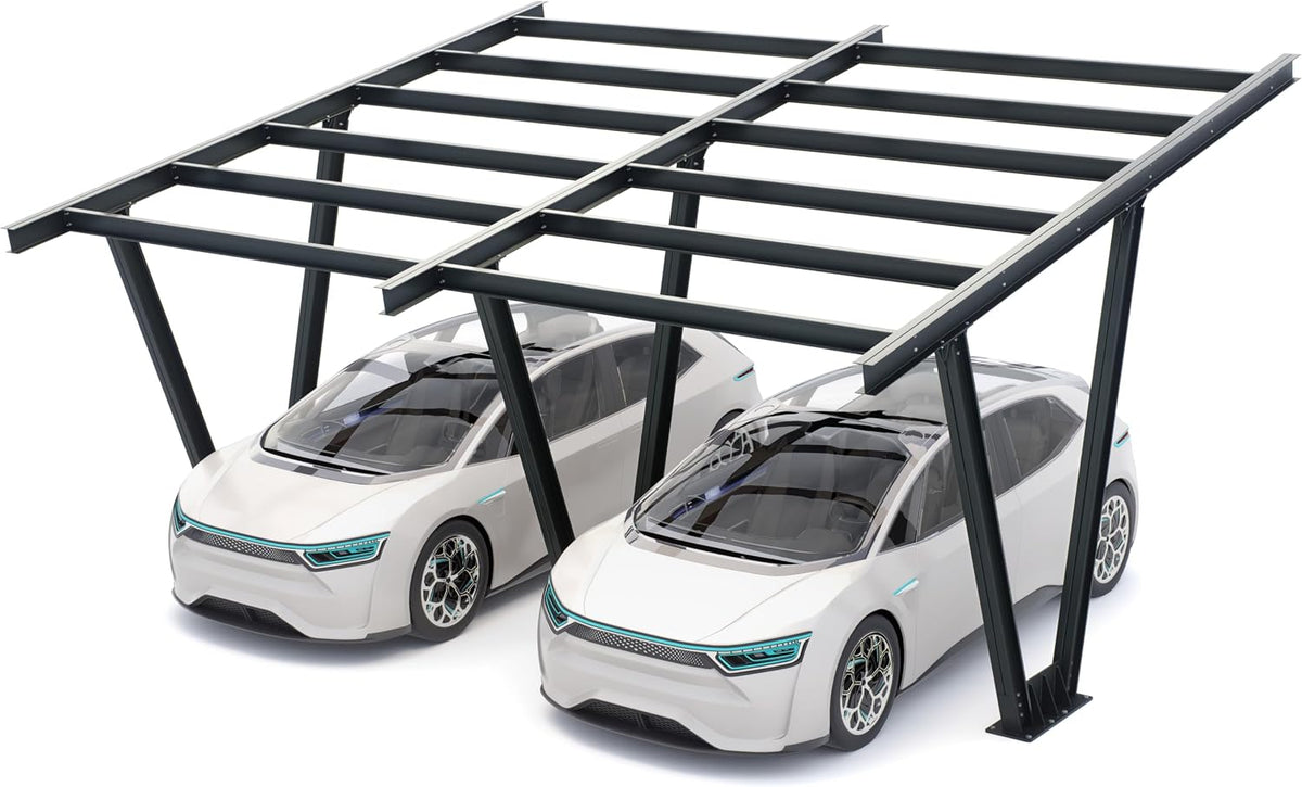 TODOME Carports, Anthrazit, Carport, Stahl, Modell 06 Structure Carport, (2-Sitzer)