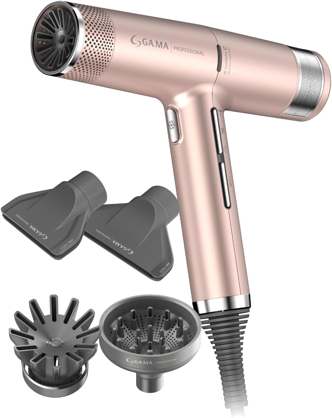 GA.MA ITALY PROFESSIONAL Haartrockner, 1600 W, Schwarz, iQ3 Perfect, Ultraleichter mit 110.000 U/min bürstenlosem Motor