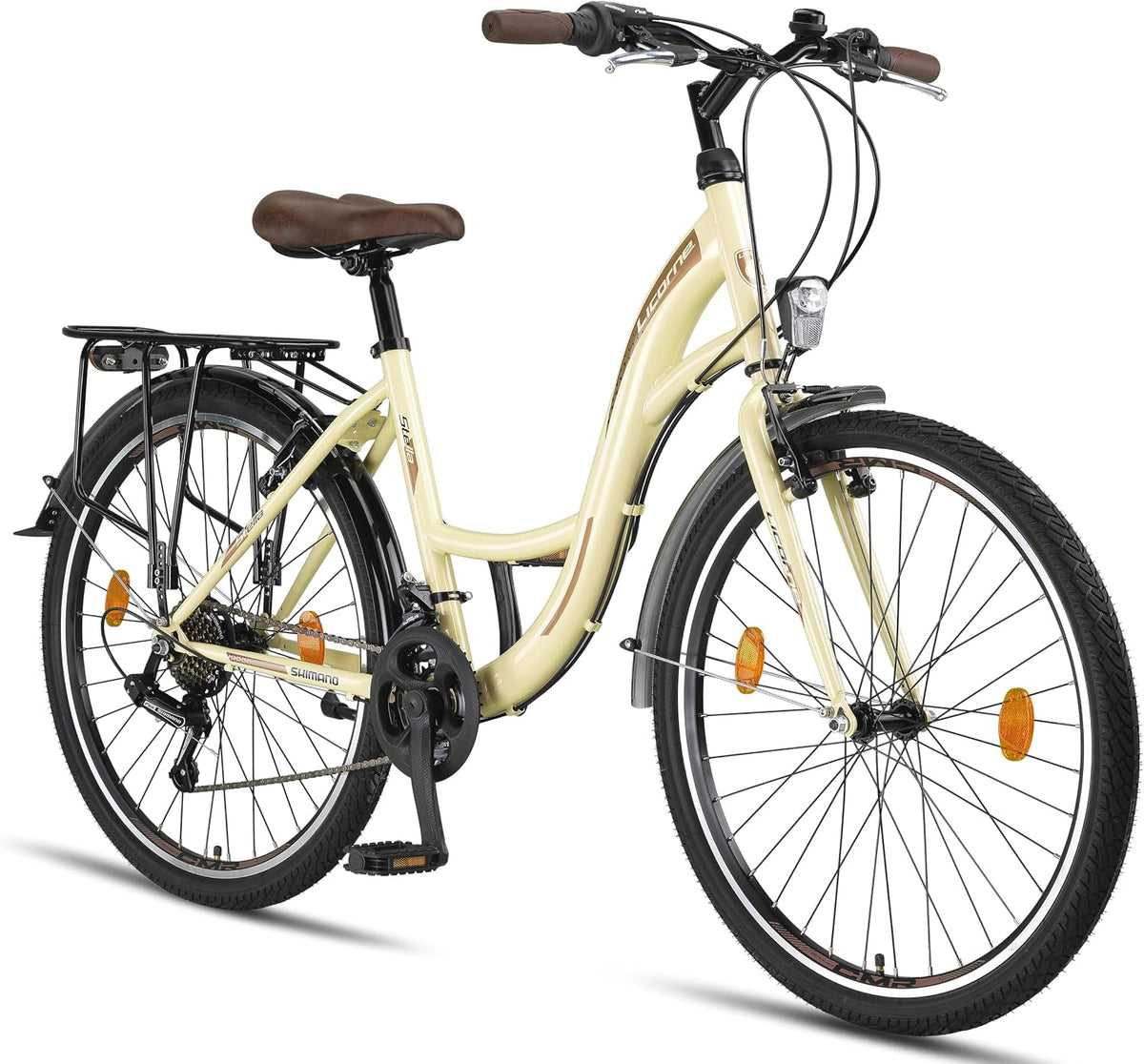 Licorne Bike Fahrrad, 20 Zoll, Natur, Bike, Stella City in 20', 28' für Mädchen, Jungen