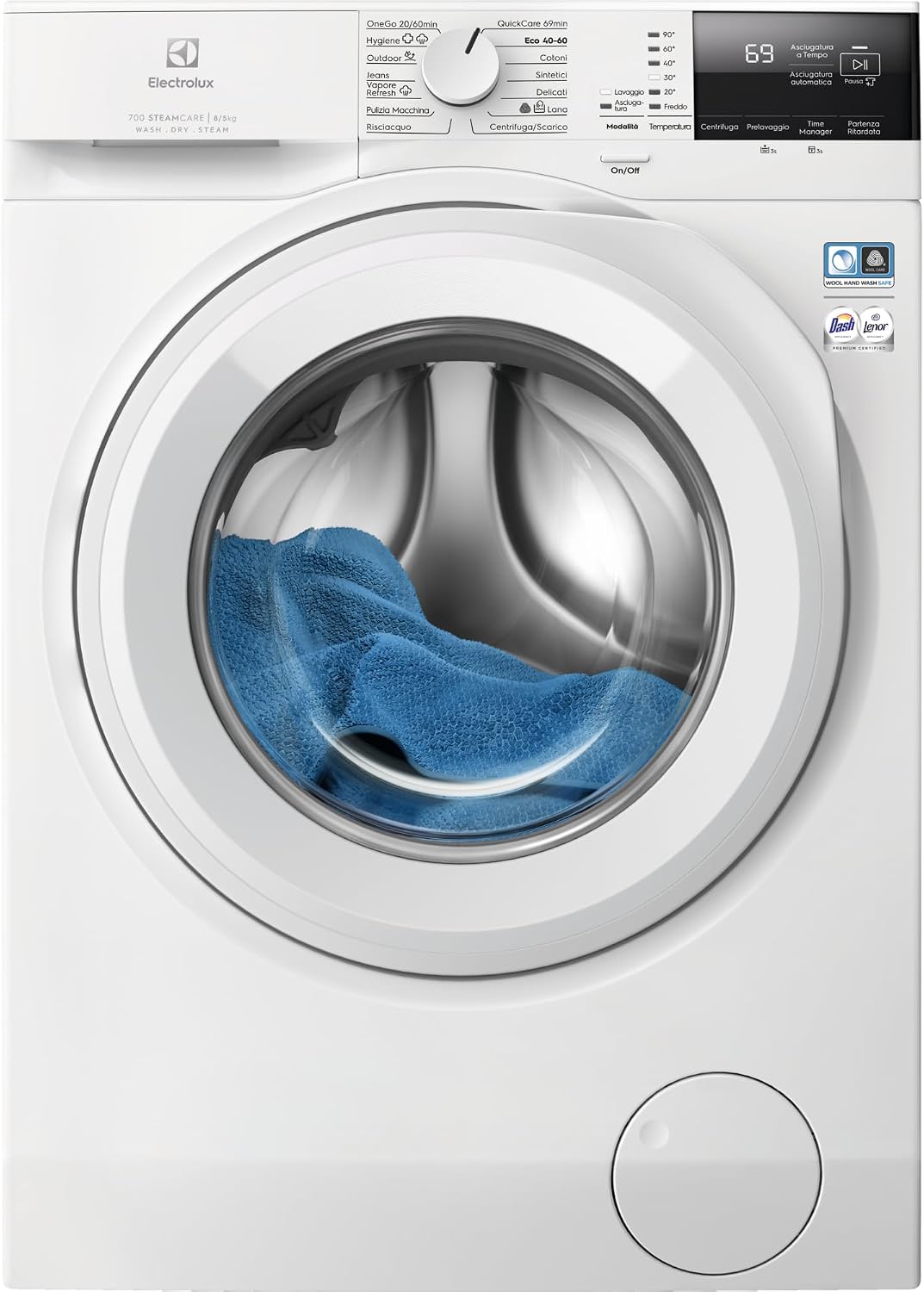 Electrolux Waschtrockner, Weiß, ew7w285w steamcare 700 mit Frontlader kg 1400 rpm d